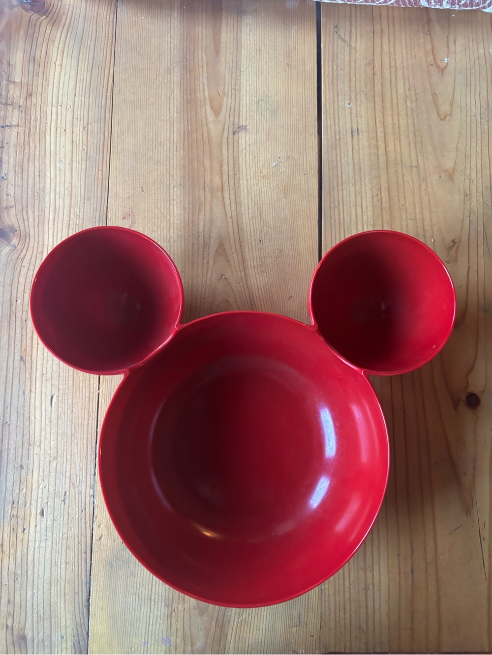 Red Mickey Divider Snack Bowl 12”